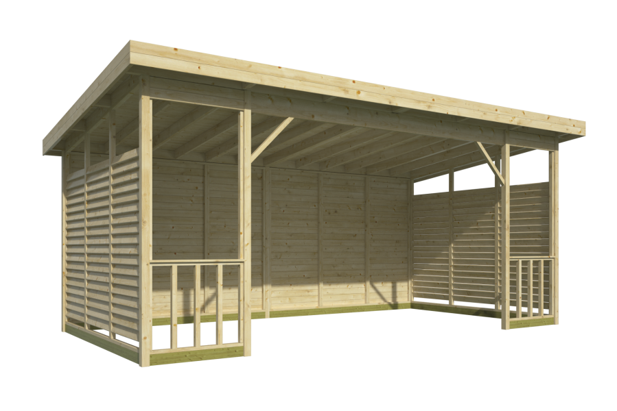 Paviljoen Kristina - 560x284 cm - honing geïmpregneerd