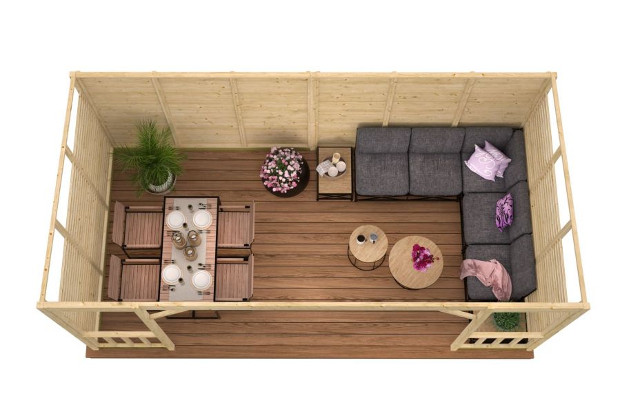 Paviljoen Kristina - 560x284 cm - honing geïmpregneerd