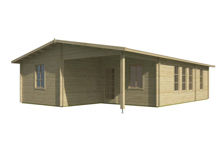 Tuindeco Formigal Blokhut 734x1088 cm 70 mm vuren blank