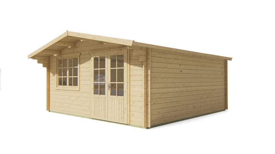 Tuindeco Salamanca blokhut 500x500 cm 34 mm vuren honing geïmpregneerd