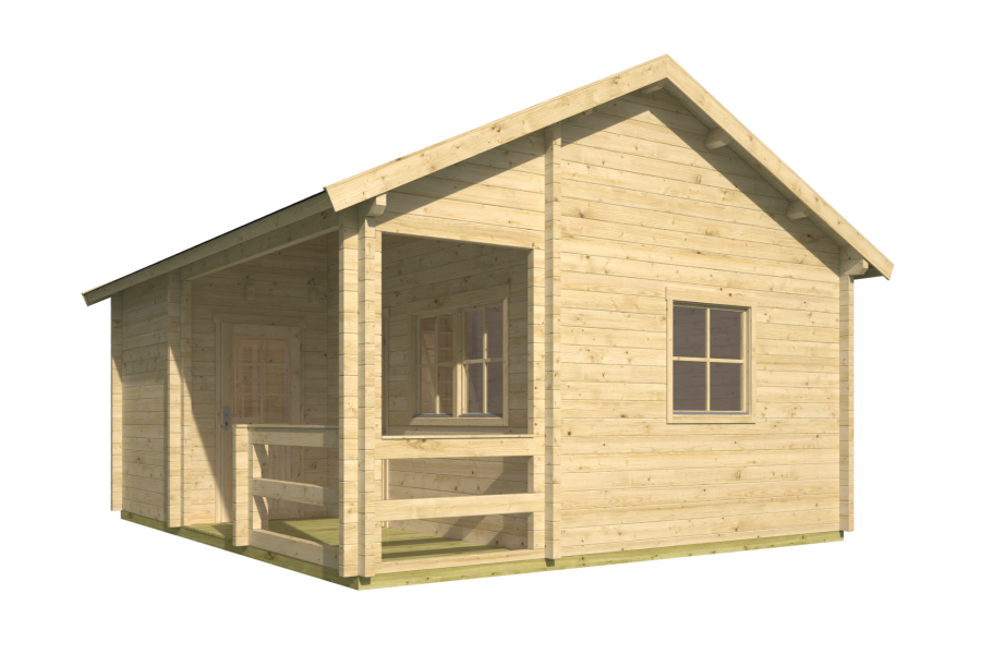 Tuindeco Edelweiss chalet 600x510 cm 70 mm vuren bruin geïmpregneerd