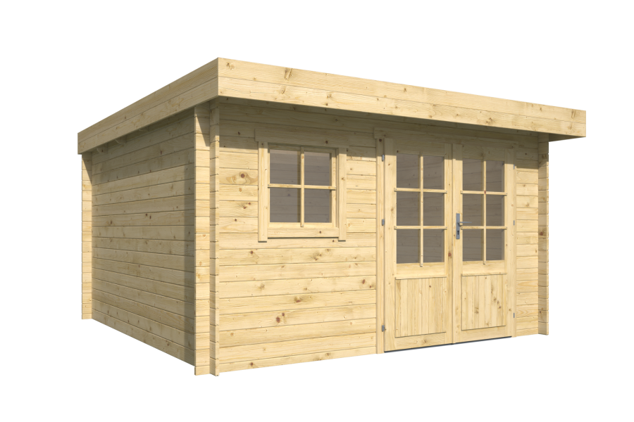 Tuindeco Greta Blokhut 340x340 cm 28 mm vuren honing geïmpregneerd