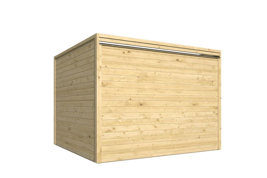 Tuindeco Tino Blokhut 300x275 cm 28 mm vuren grijs geïmpregneerd