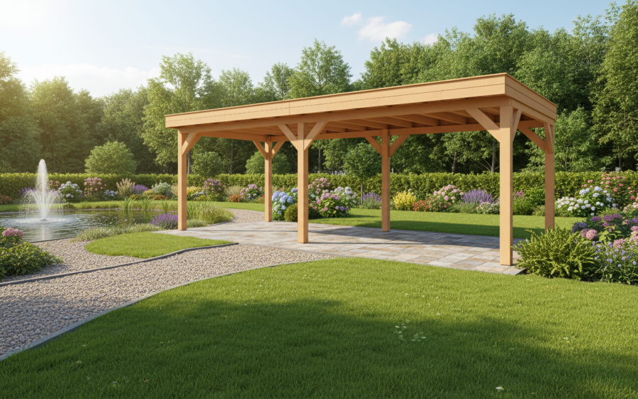 YARD Outdoor SUBLIME overkapping plat dak 750x400 cm Douglas blank