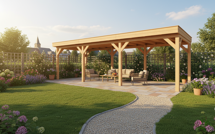 YARD Outdoor SUBLIME overkapping plat dak 800x400 cm Douglas blank