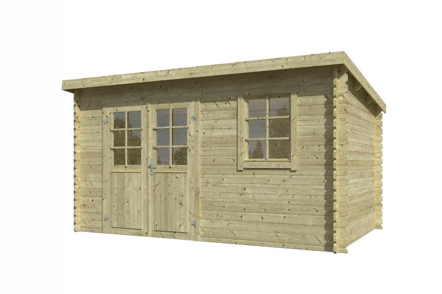 Outdoor Life Amira Blokhut 400x250 cm 28 mm vuren Groen geïmpregneerd