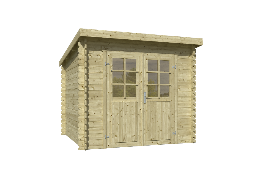 Outdoor Life Indi Blokhut 250x250 cm 28 mm vuren Groen geïmpregneerd