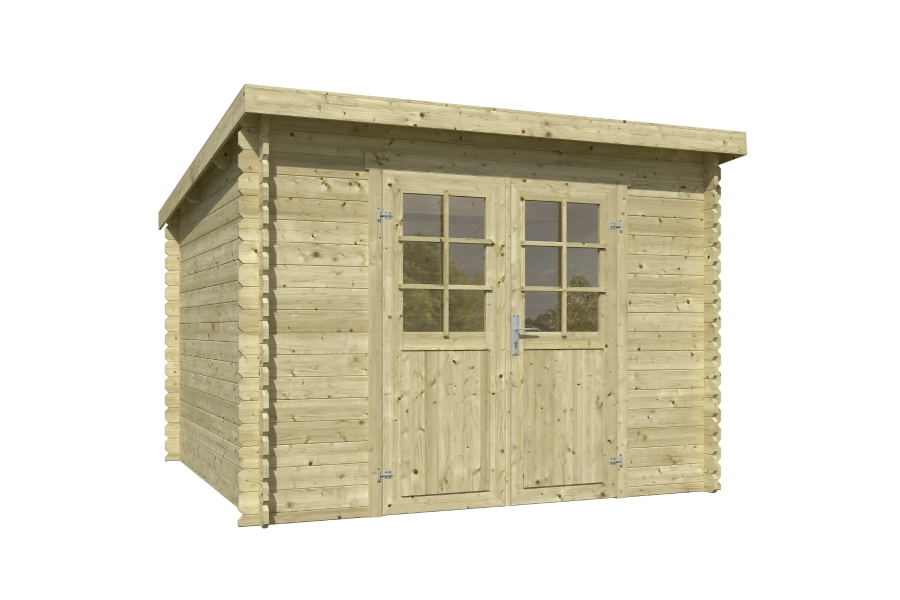 Outdoor Life Nadia Blokhut 295x295 cm 28 mm vuren Groen geïmpregneerd