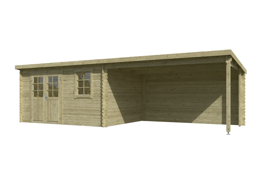 Outdoor Life Aida Blokhut 780x295 cm 28 mm vuren Groen geïmpregneerd