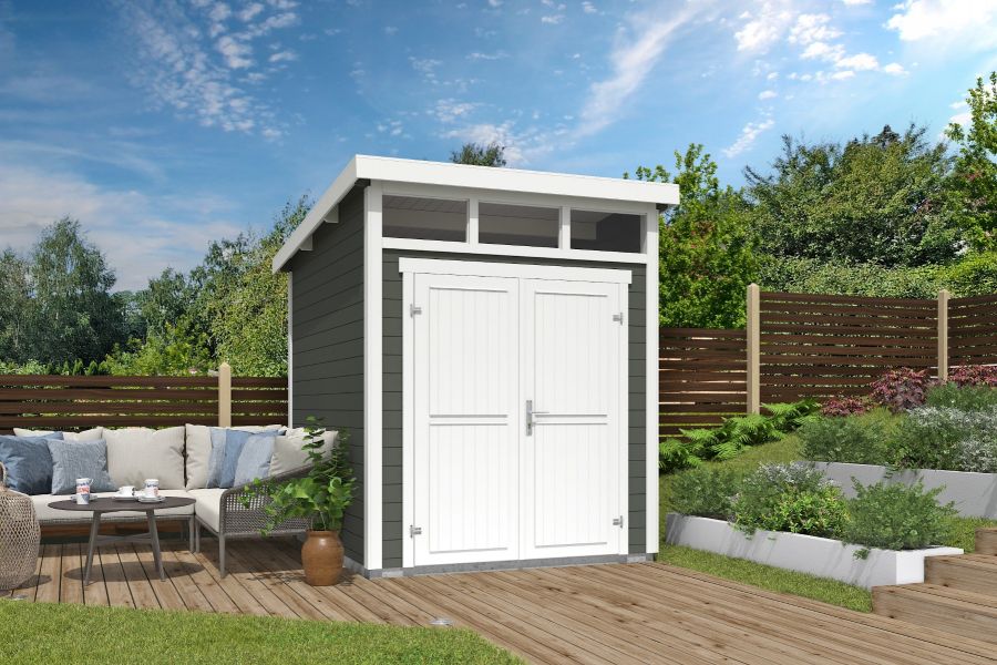 Tuinhuis Kibo 2 200x250 green grey-wit - main