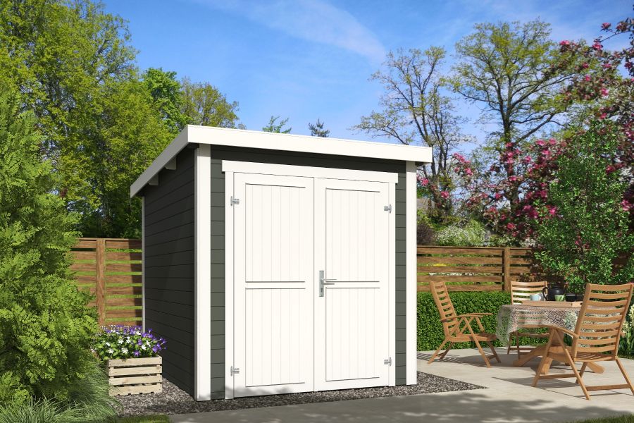 Tuinhuis Sara 200x250 cm - Green Grey-wit gecoat - main