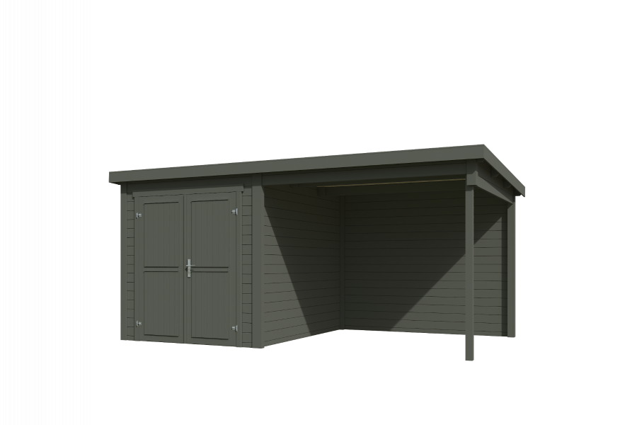 Tuinhuis Finn 450x250 cm - Green Grey gecoat - second