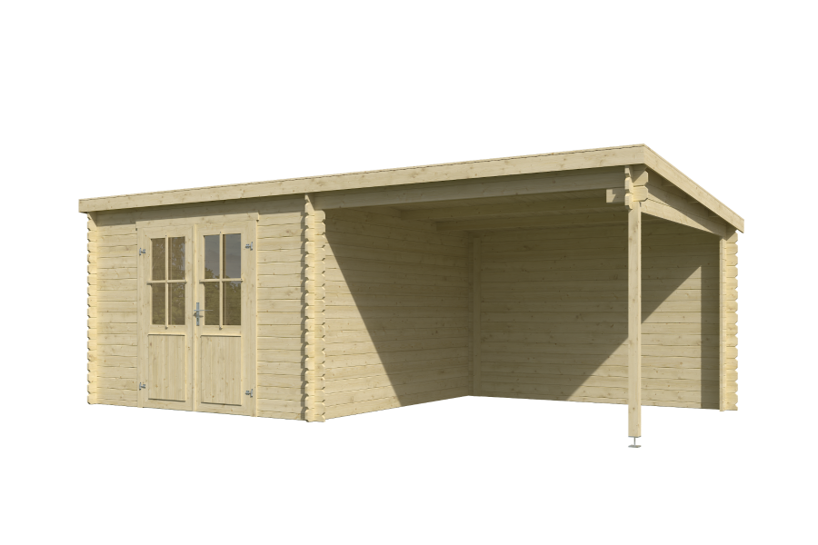 Outdoor Life Orlando Blokhut 581x292 cm 28 mm vuren blank