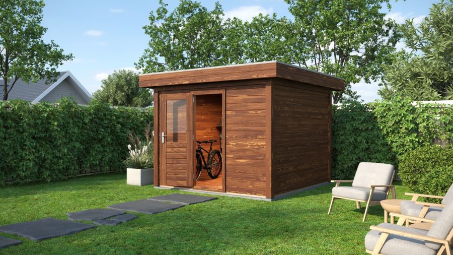 Lugarde Select Modern tuinhuis Groningen 300x300cm - Bruine olie