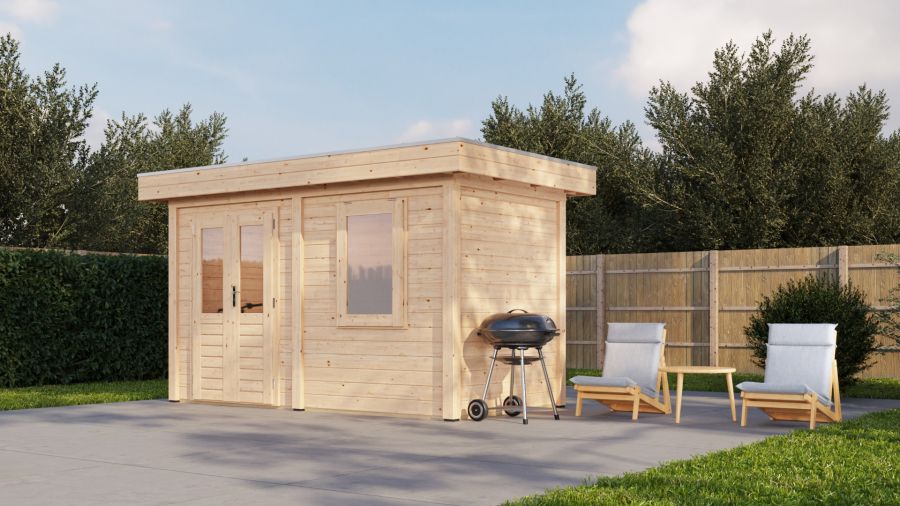 Lugarde Select Modern tuinhuis Gorssel 388x200cm - Onbehandeld