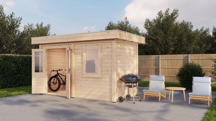 Lugarde Select Modern tuinhuis Gorssel 388x200cm - Onbehandeld