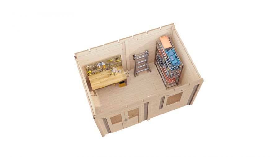 Lugarde Select Modern tuinhuis Breda 388x250cm - Onbehandeld