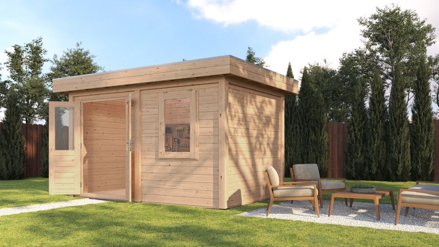 Lugarde Select Modern tuinhuis Breda 388x250cm - Onbehandeld