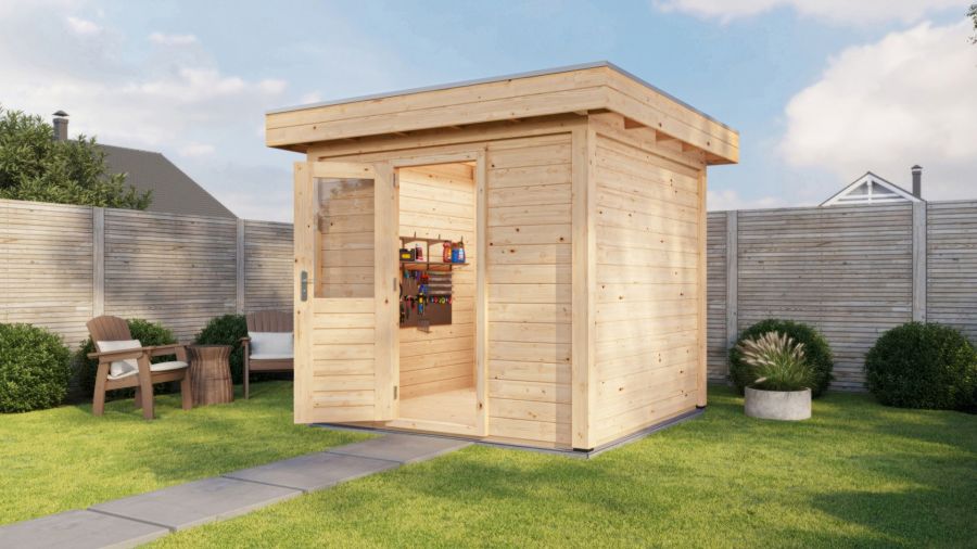 Lugarde Select Modern tuinhuis Garderen 250x250cm - Onbehandeld