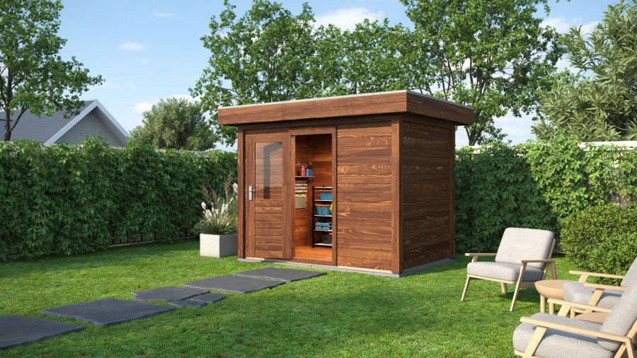 Lugarde Select Modern tuinhuis Hoeven 300x200cm - Bruine olie