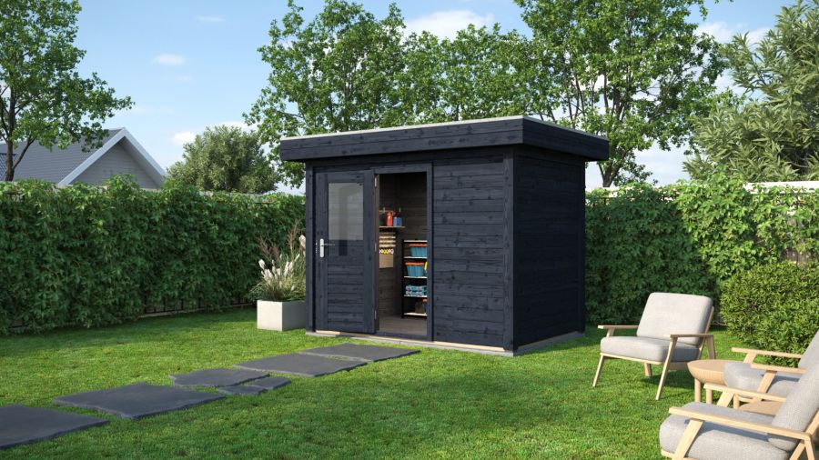 Lugarde Select Modern tuinhuis Hoeven 300x200cm - Zwarte olie