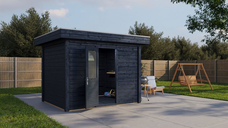 Lugarde Select Modern tuinhuis Amsterdam 300x250cm - Zwarte olie