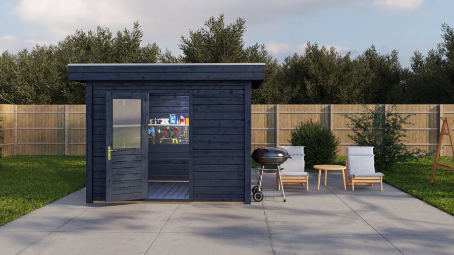 Lugarde Select Modern tuinhuis Amsterdam 300x250cm - Zwarte olie