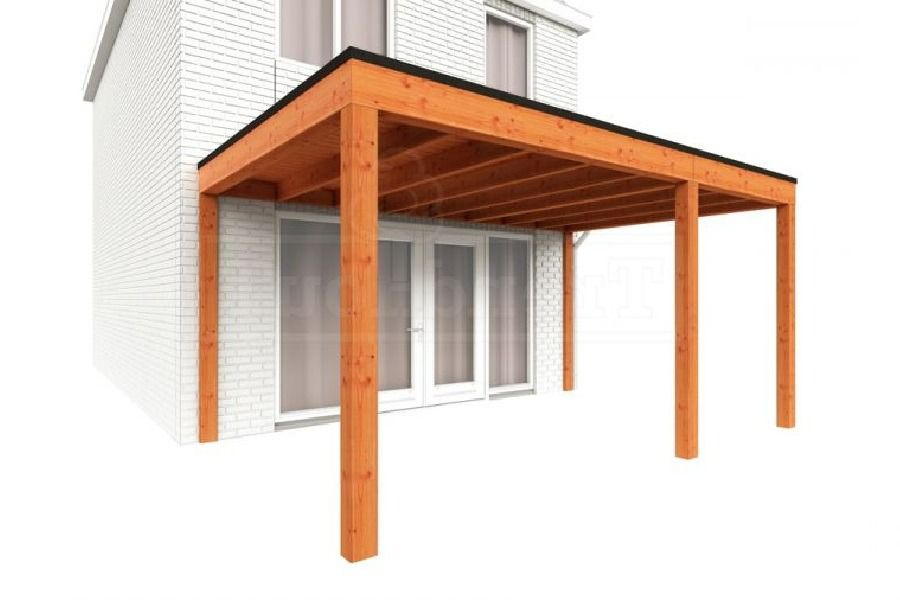 Trendhout Aanbouwveranda Modena 485x365 cm - model rechts