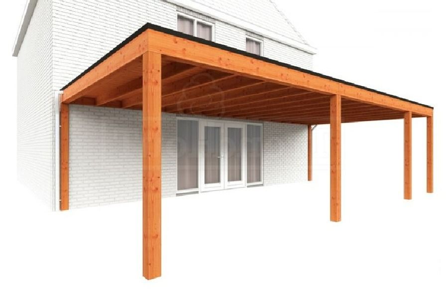 Trendhout Aanbouwveranda Modena 905x485 cm - model rechts