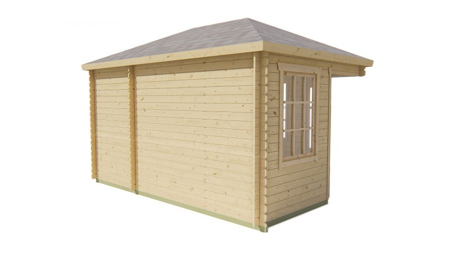 Tuindeco Agnes Blokhut 300x440 cm 44 mm vuren grijs geïmpregneerd