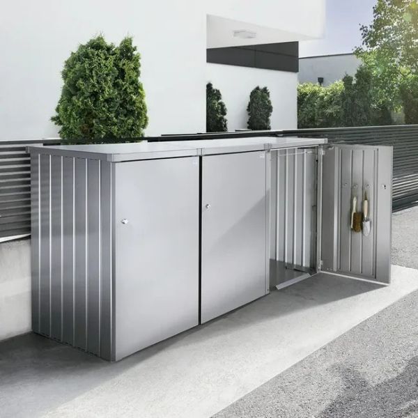 Biohort Alex metalen containerberging 80x88x129 cm zilver