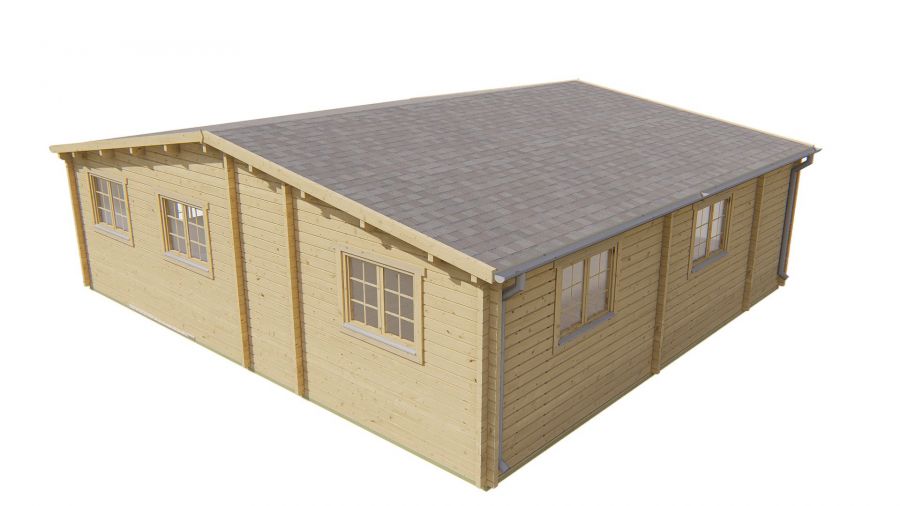 Tuindeco Azores Blokhut 941x848 cm 70 mm vuren grijs geïmpregneerd