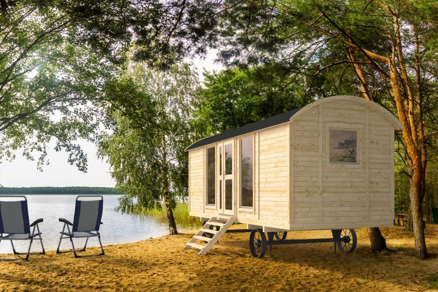Tuindeco Circuswagen Barby | 19mm | vuren onbehandeld | 600 x 240 cm | excl. onderstel