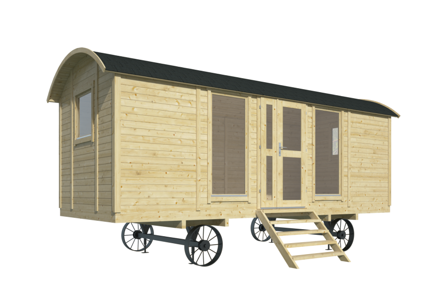 Tuindeco Circuswagen Barby | 19mm | vuren onbehandeld | 600 x 240 cm | excl. onderstel
