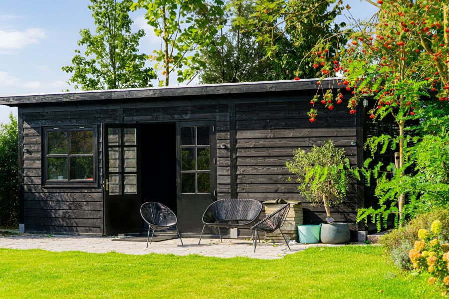 Blokhut Tiel 780x300 cm Douglas blank met vuren rabat wanden (incl. EPDM)