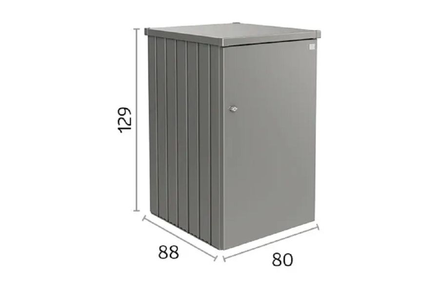 Biohort metalen containerberging Alex 80x88x129 cm zilver