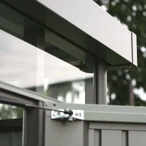Biohort Highline H1 metalen tuinhuis 275x155x222 cm met enkele deur
