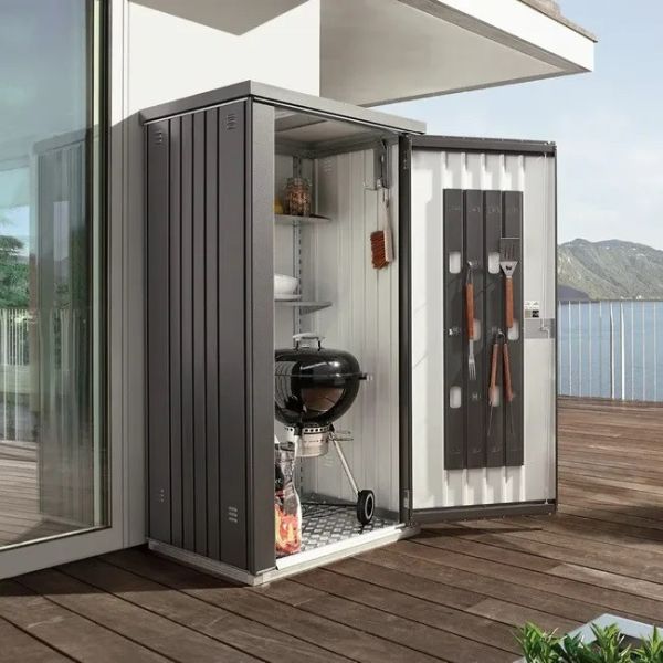 Biohort metalen tuinkast 90 donkergrijs 93x83x182,5 cm
