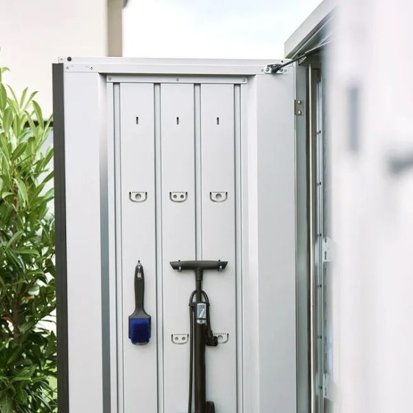 Biohort Mini Garage L kwartsgrijs metallic 145x203 cm