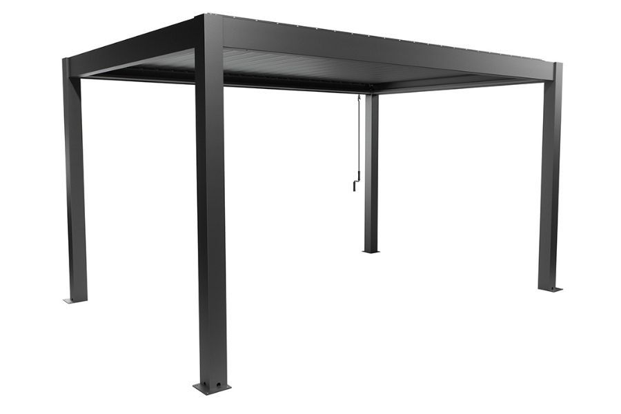 Biohort aluminium Pergola donkergrijs 500x350 cm donkergrijs lamellendak