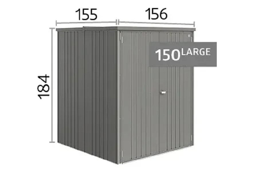 Biohort metalen tuinkast 150 LARGE donkergrijs 156x155x184 cm