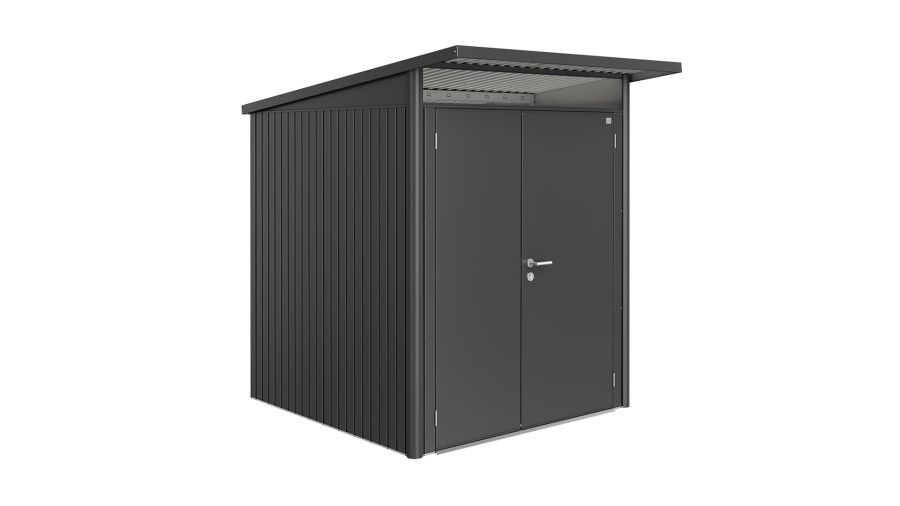 Biohort AvantGarde A1 metalen berging 180x180x218 cm donkergrijs met dubbele deur