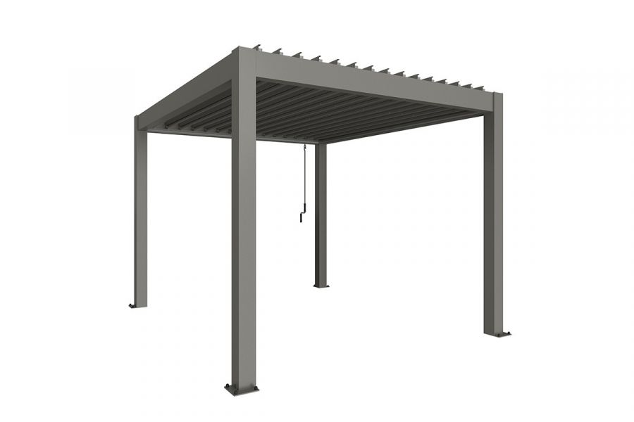 Pergola - Kwartsgrijs metallic - 300x300 cm