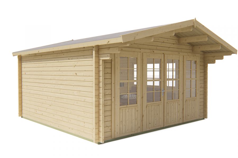 Blokhut Blackpool 440x340 cm met luifel 