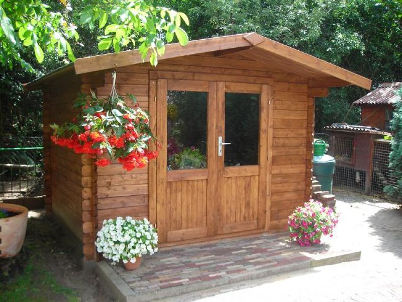 Tuindeco Bjarni blokhut 300x250 cm 28 mm vuren Red Class Wood geïmpregneerd