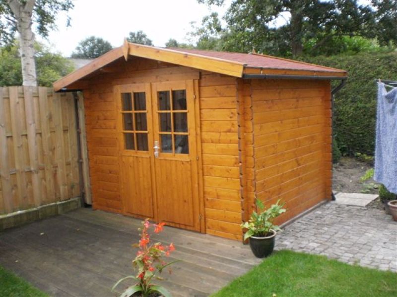Tuindeco Bjarni blokhut 300x250 cm 28 mm vuren Red Class Wood geïmpregneerd