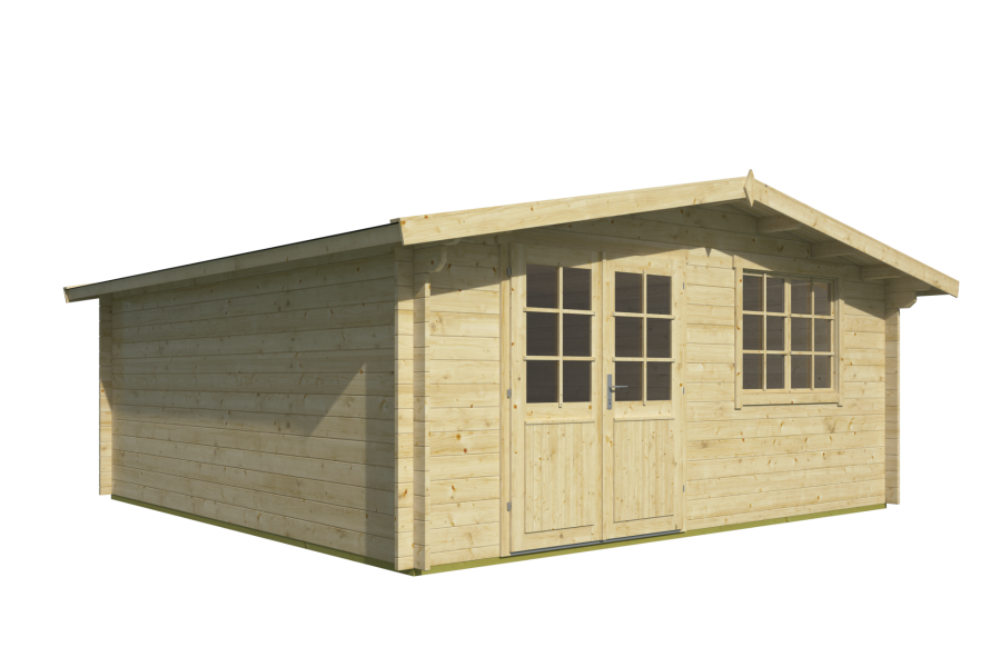 Tuindeco Leipzig Blokhut 6 500x400 cm 34 mm vuren honing geïmpregneerd