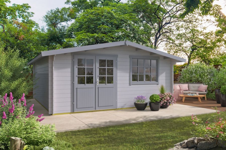 Tuindeco Leipzig Blokhut 6 500x400 cm 34 mm vuren red class wood geïmpregneerd
