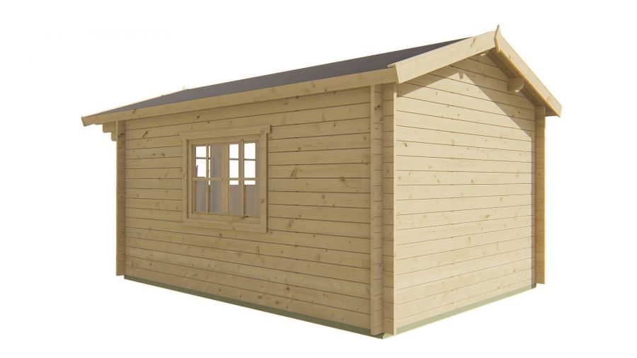 Tuindeco Pamplona Blokhut 300x400 cm 34 mm vuren grijs geïmpregneerd