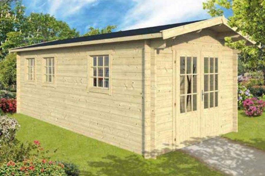 Tuindeco Rick Blokhut 300x600 cm 40 mm vuren blank
